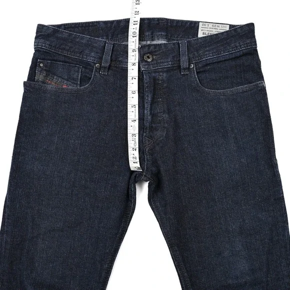 DIESEL Sleenker Denim Blue RK881 Stretch Slim Skinny Jeans Size W29 L30 (30x25) - Picture 5 of 9